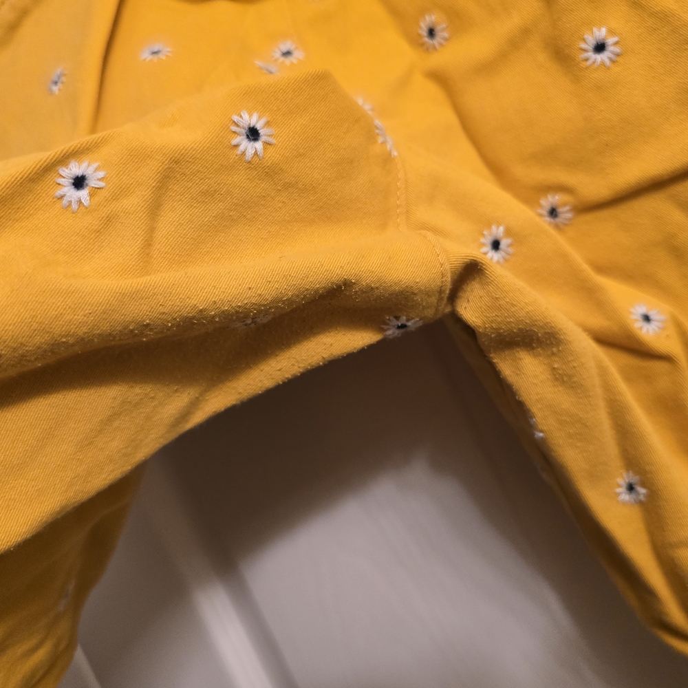 Old Navy Pixie Yellow Floral Ankle Pants - Size 16 - Picture 8 of 10